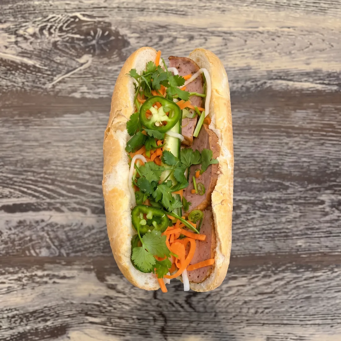 Grilled Cured Pork Patty, Bánh Mì Nem Nướng