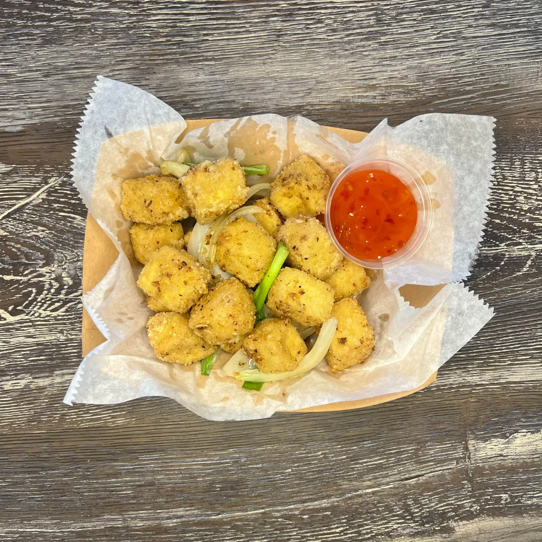 Crispy Garlic Tofu, Đậu Hũ Xào Tỏi